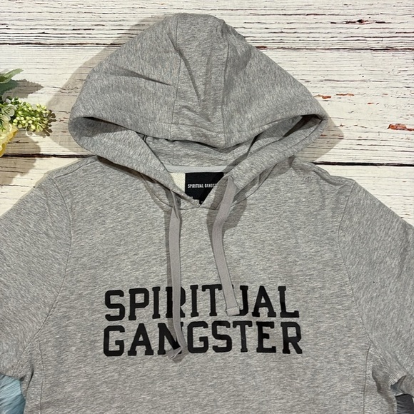 NWT Spiritual Gangster Gray Pullover Graphic Hoodie Unisex - Picture 4 of 8